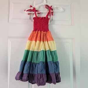 Colorful Rainbow Kids Casual maxi Dress